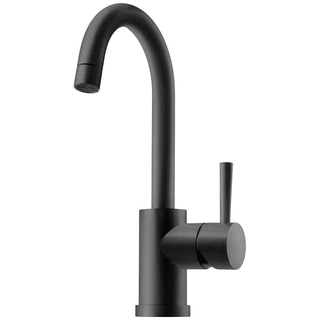 Tapwell EVO078 Servantbatteri - ikke til benkeplate Brushed black chrome Tapwell Servantbatteri TA-9424356