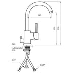 Tapwell EVO184 Kjøkkenarmatur Avstengning