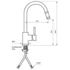 Tapwell EVO185 Kjøkkenarmatur Uttrekk