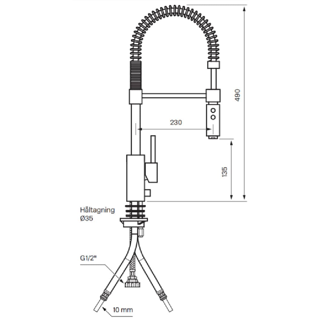 Tapwell EVO186 Kjøkkenarmatur Proff Tapwell Kjøkkenarmatur