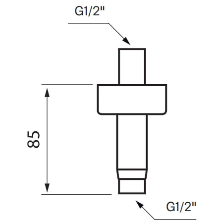 Tapwell FL271-085 Taknedløp L85mm