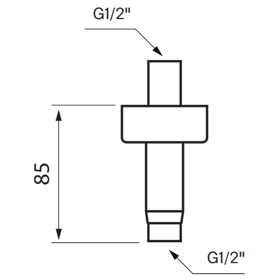 Tapwell FL271-085 Taknedløp L85mm Tapwell Dusjtilbehør