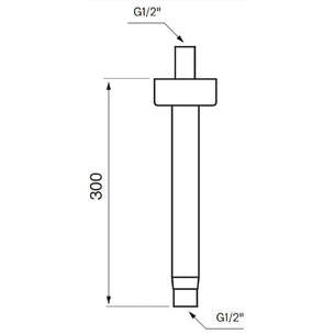Tapwell FL271-300 Taknedløp L300mm