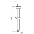 Tapwell FL308-1000 CR Taknedløp L1000mm