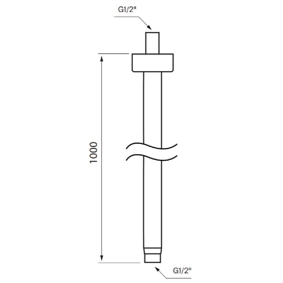 Tapwell FL308-1000 CR Taknedløp L1000mm Krom Tapwell Dusjtilbehør TA-8190779