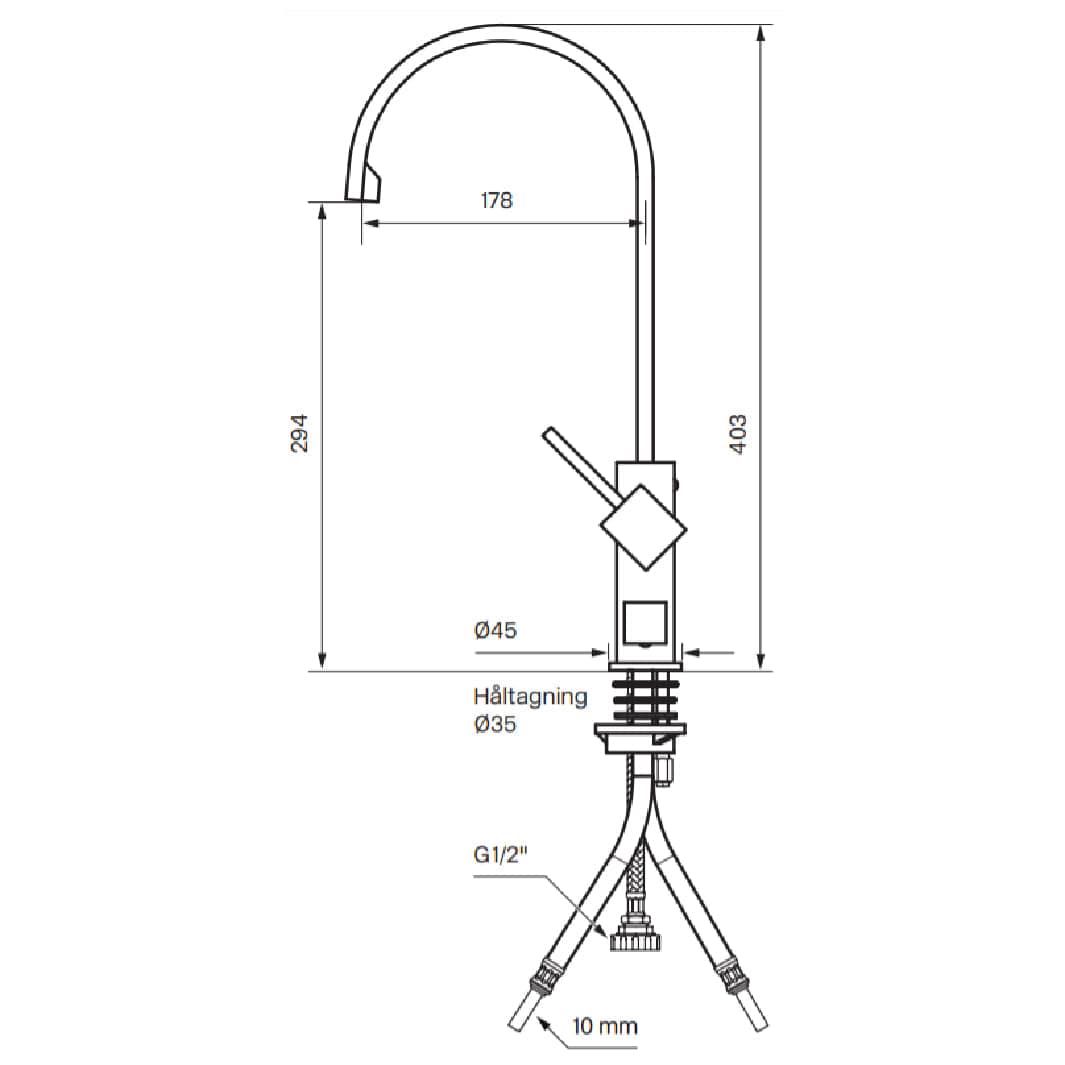 Tapwell LEA884 CR Kjøkkenarmatur Krom Tapwell Kjøkkenarmatur TA-4230383