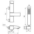 Tapwell LEC026 CR Badekararmatur