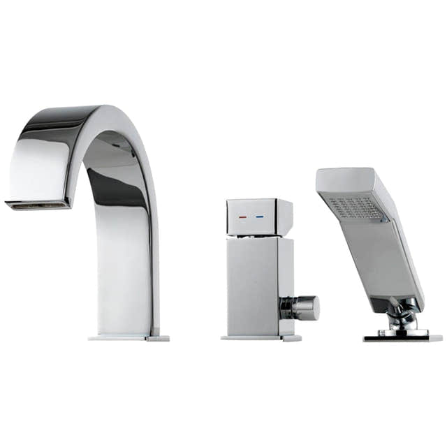 Tapwell LEC040 CR Karkantbatteri 3-hulls Krom Tapwell Badekararmatur TA-8111851