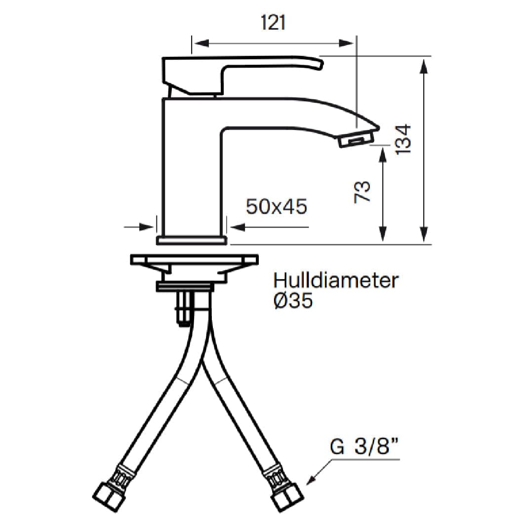 Tapwell LES071 CR Servantbatteri Krom Tapwell Servantbatteri TA-4230101