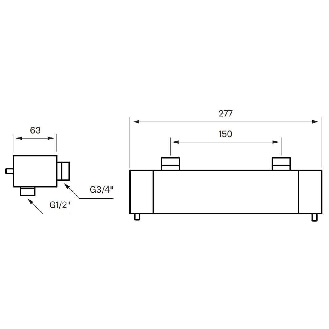 Tapwell LES268 CR Dusjbatteri Krom Tapwell Dusjbatteri TA-9421785