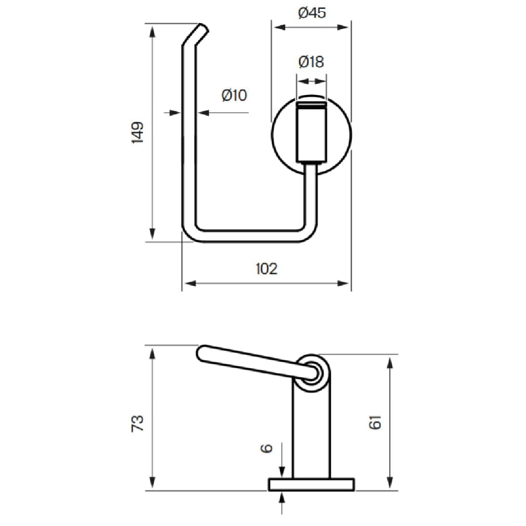 Tapwell TA235 Toalettrullholder Vegghengt u/lokk Tapwell Toalettrullholder