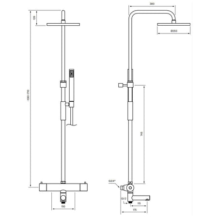 Tapwell TVM2200 Takdusj for Badekar
