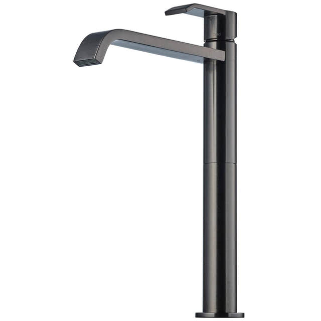 Tapwell VIC081 Høy Servantbatteri H312mm Brushed black chrome Tapwell Servantbatteri TA-9424405