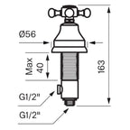 Tapwell VLV284 Avstengningskran for benkeplate