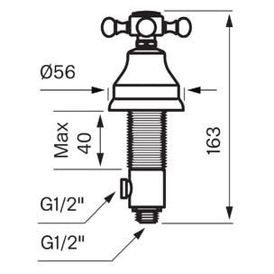 Tapwell VLV284 Avstengningskran for benkeplate