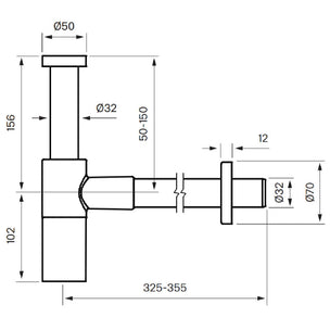 Tapwell XACC167 Vannlås servant Ø32mm
