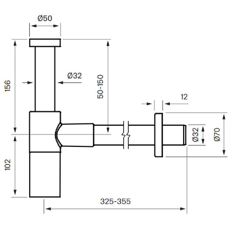Tapwell XACC167 Vannlås servant Ø32mm