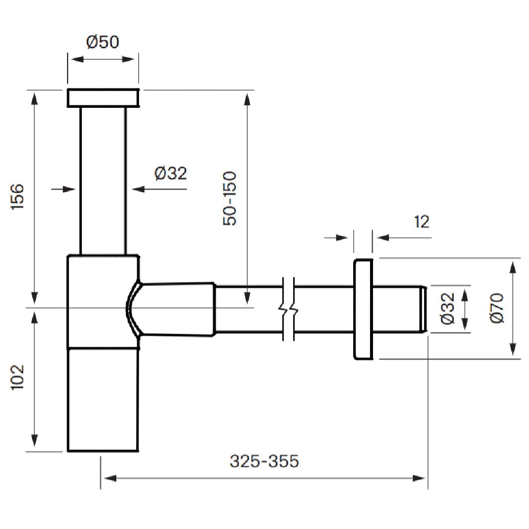 Tapwell XACC167 Vannlås servant Ø32mm Tapwell Vannlås