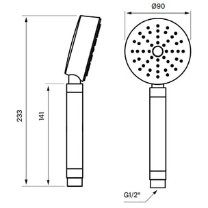 Tapwell ZDOC072 CR Tap Dusjhode i metall