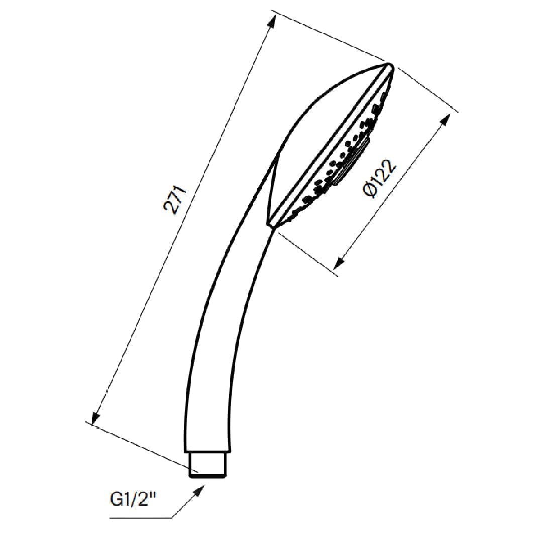 Tapwell ZDOC076 Prestige CR Dusjhode Krom Tapwell Dusjhode TA-8185037