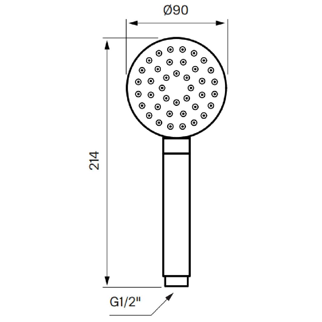 Tapwell ZDOC095 Dusjhode i metall Tapwell Dusjhode