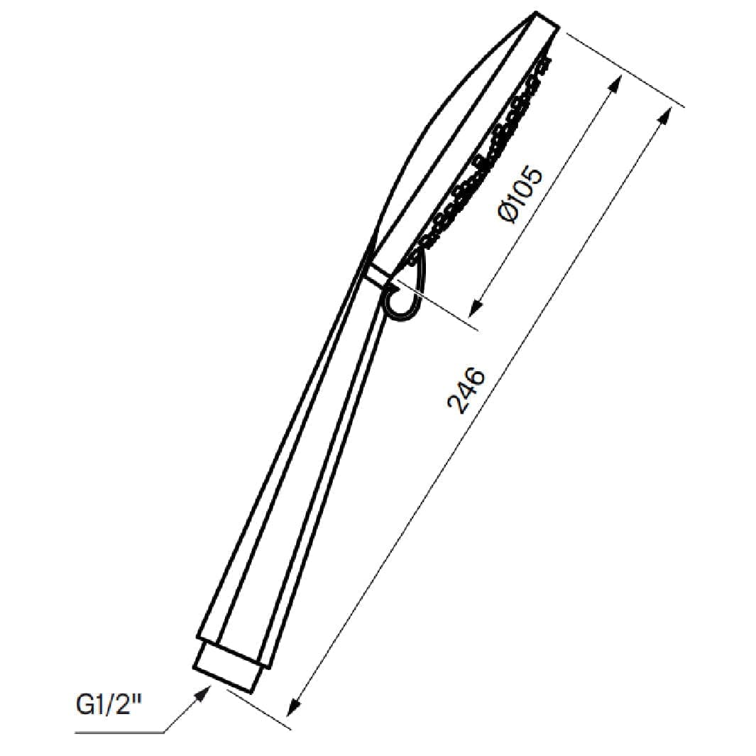 Tapwell ZDOC104 Brio CR Dusjhode Krom Tapwell Dusjhode TA-9418768