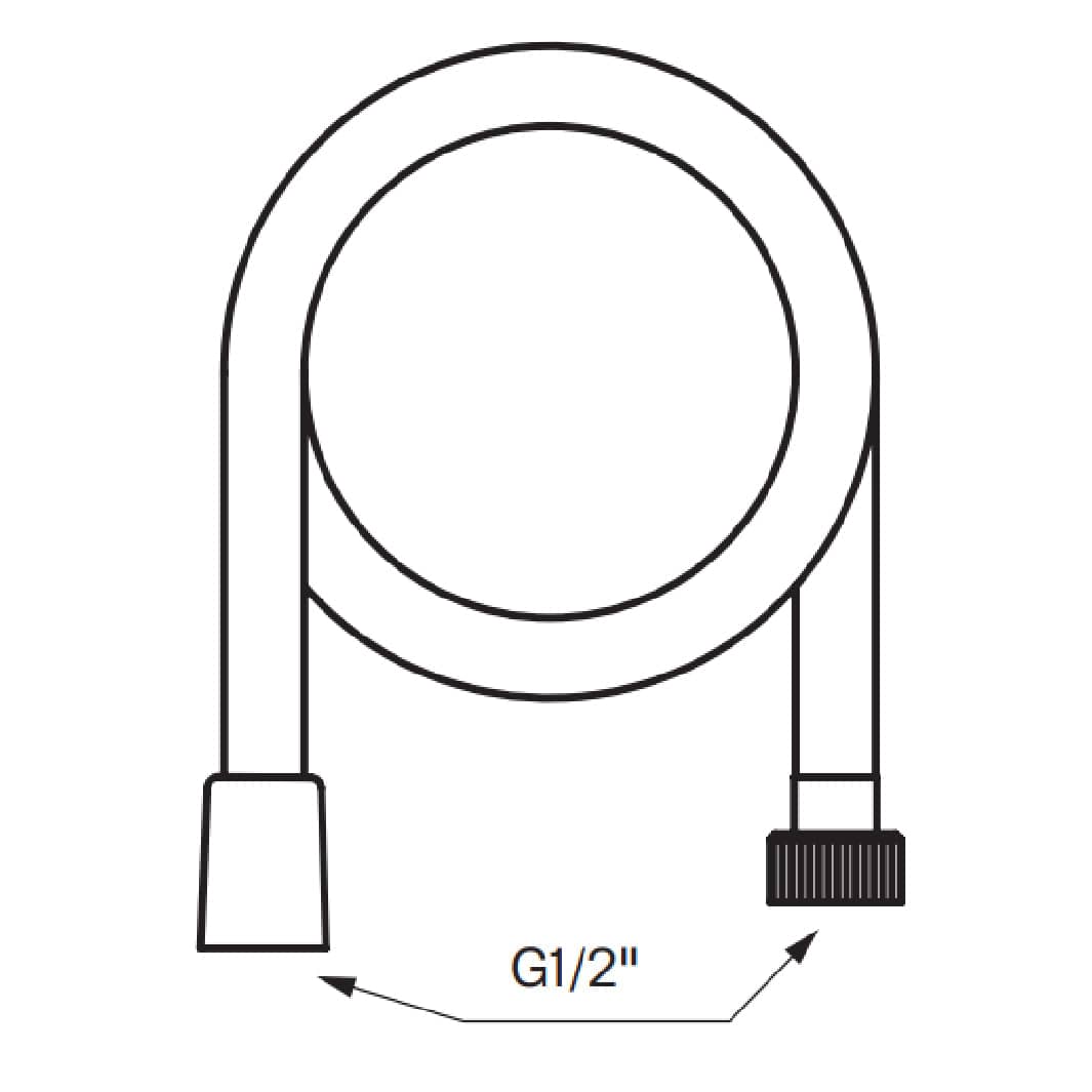 Tapwell ZFLO001 Dusjslange 150cm Tapwell Dusjslange