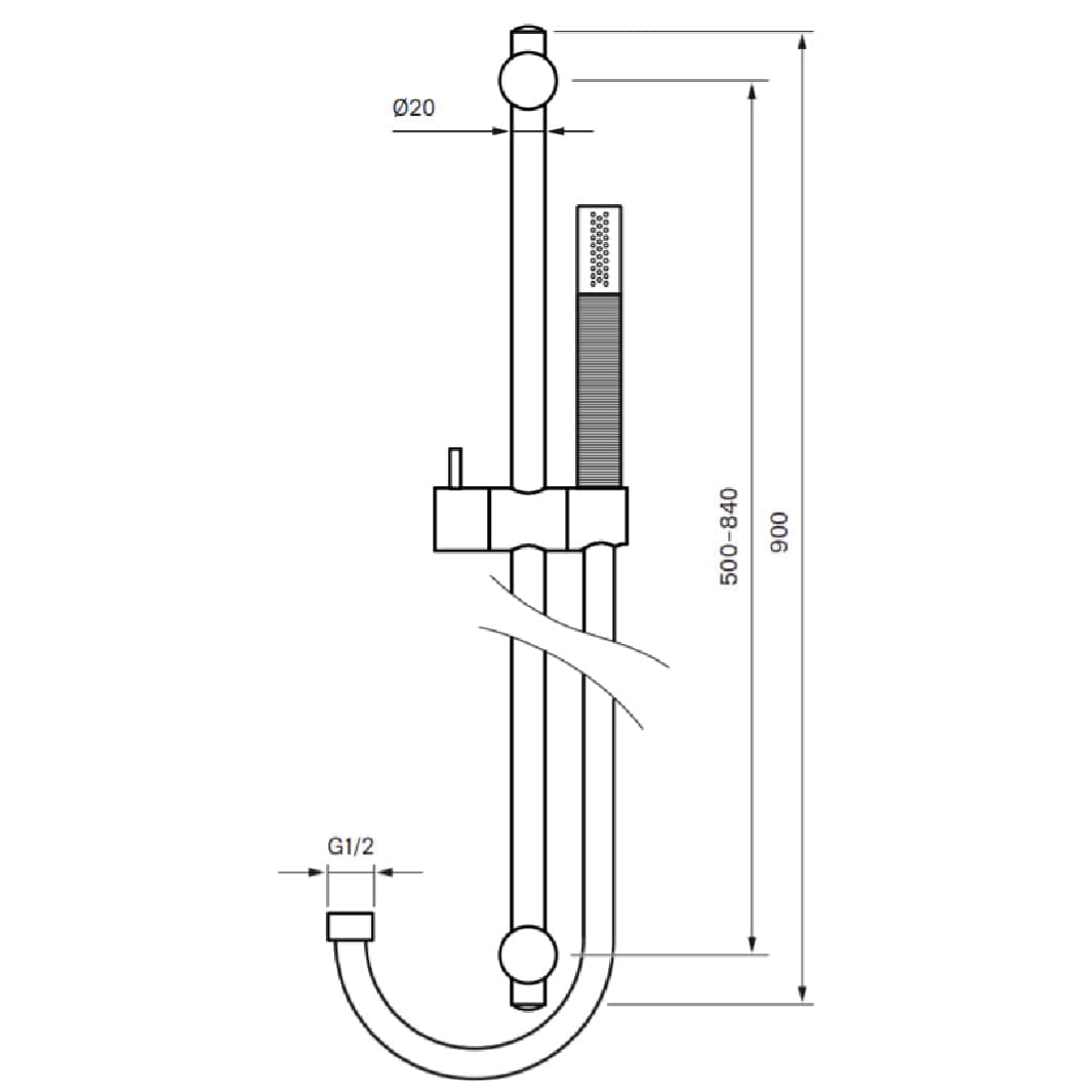 Tapwell ZSAL300 DSO Dusjsett i metall Tapwell Dusjsett