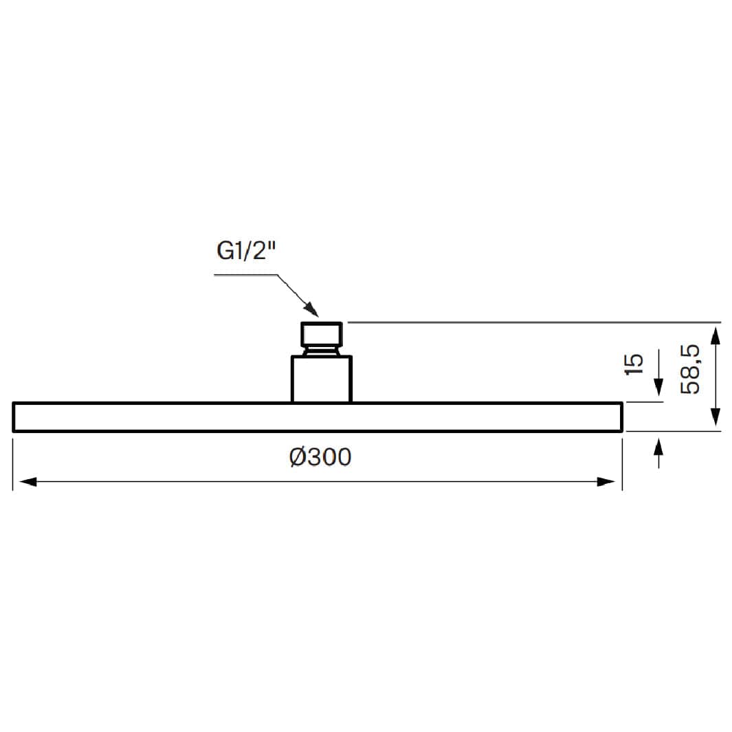 Tapwell ZSOF078 Taksil 300x300mm Tapwell Dusjtilbehør