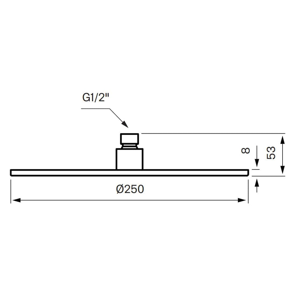 Tapwell ZSOF250 Taksil Ø250mm Tapwell Dusjtilbehør