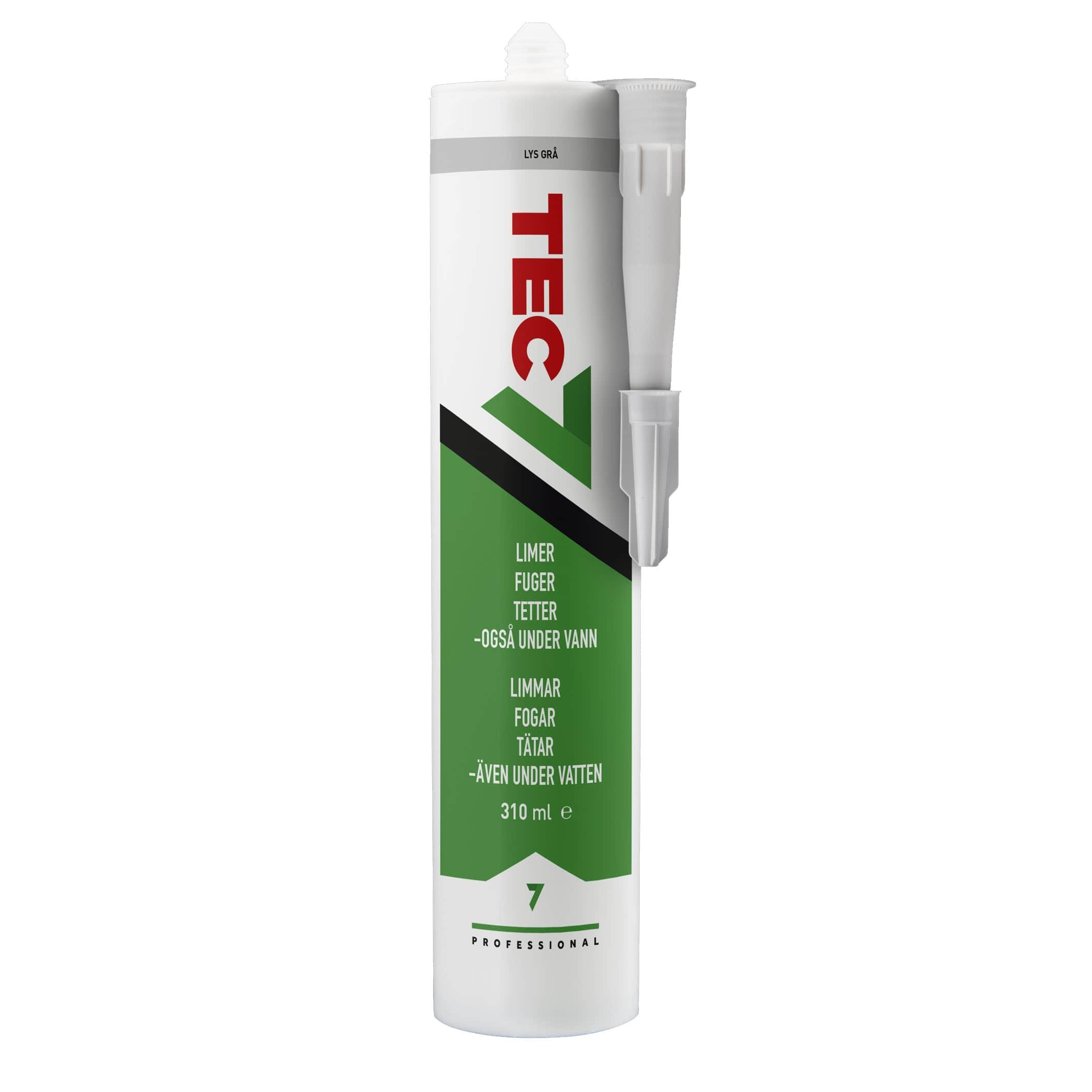 Tec7 Universal Lim og Fugemasse Lys grå Tec7 Silikon og lim AH-326665