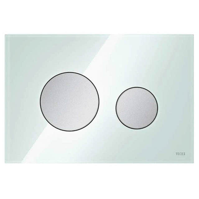 TECEloop Betjeningsplate Glass Grønt glass / Matt krom Tece Betjeningsplate og trykknapper TE-6122223