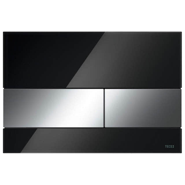 TECEsquare Betjeningsplate Glass Svart glass / Krom Tece Betjeningsplate og trykknapper TE-6122215