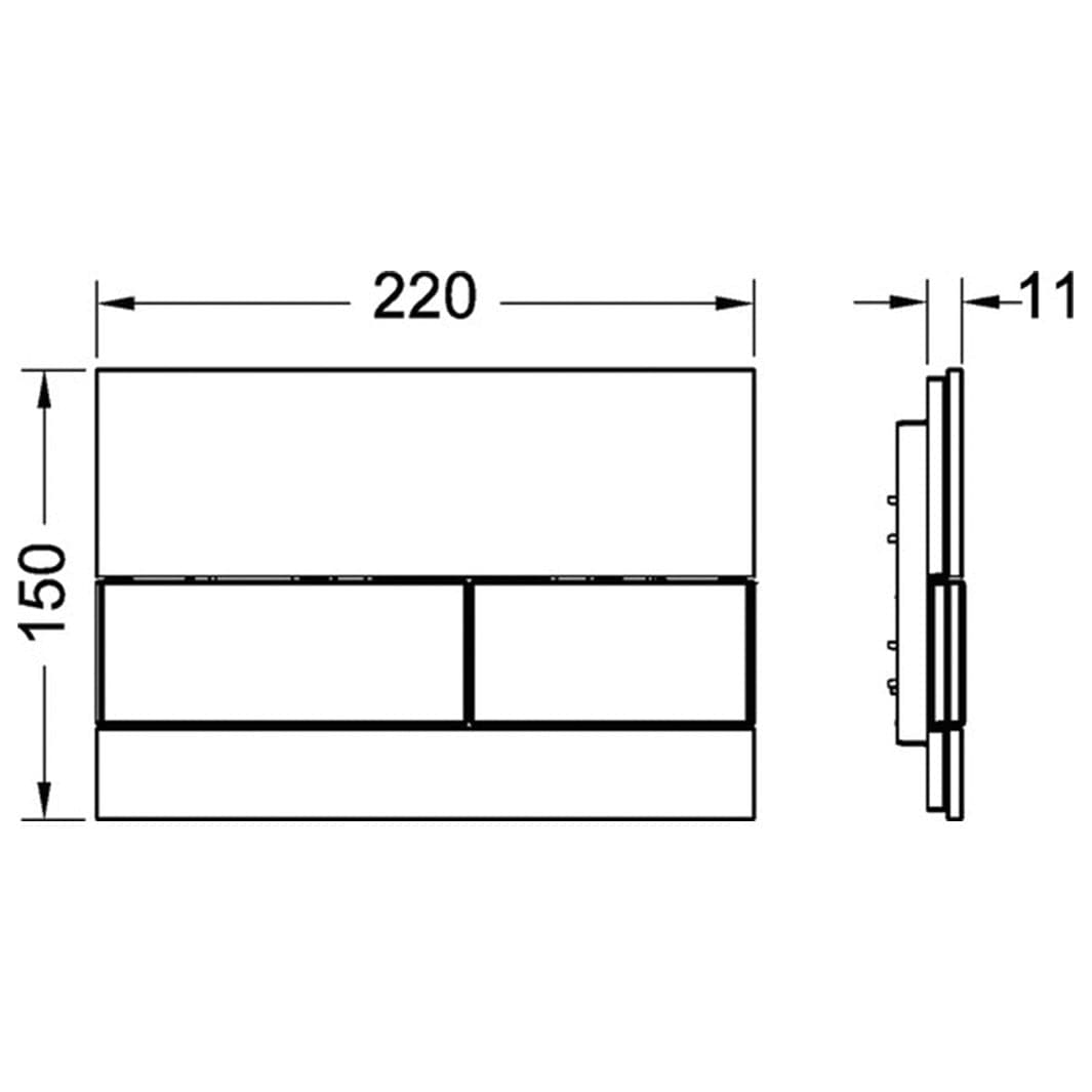 TECEsquare Betjeningsplate Glass Tece Betjeningsplate og trykknapper