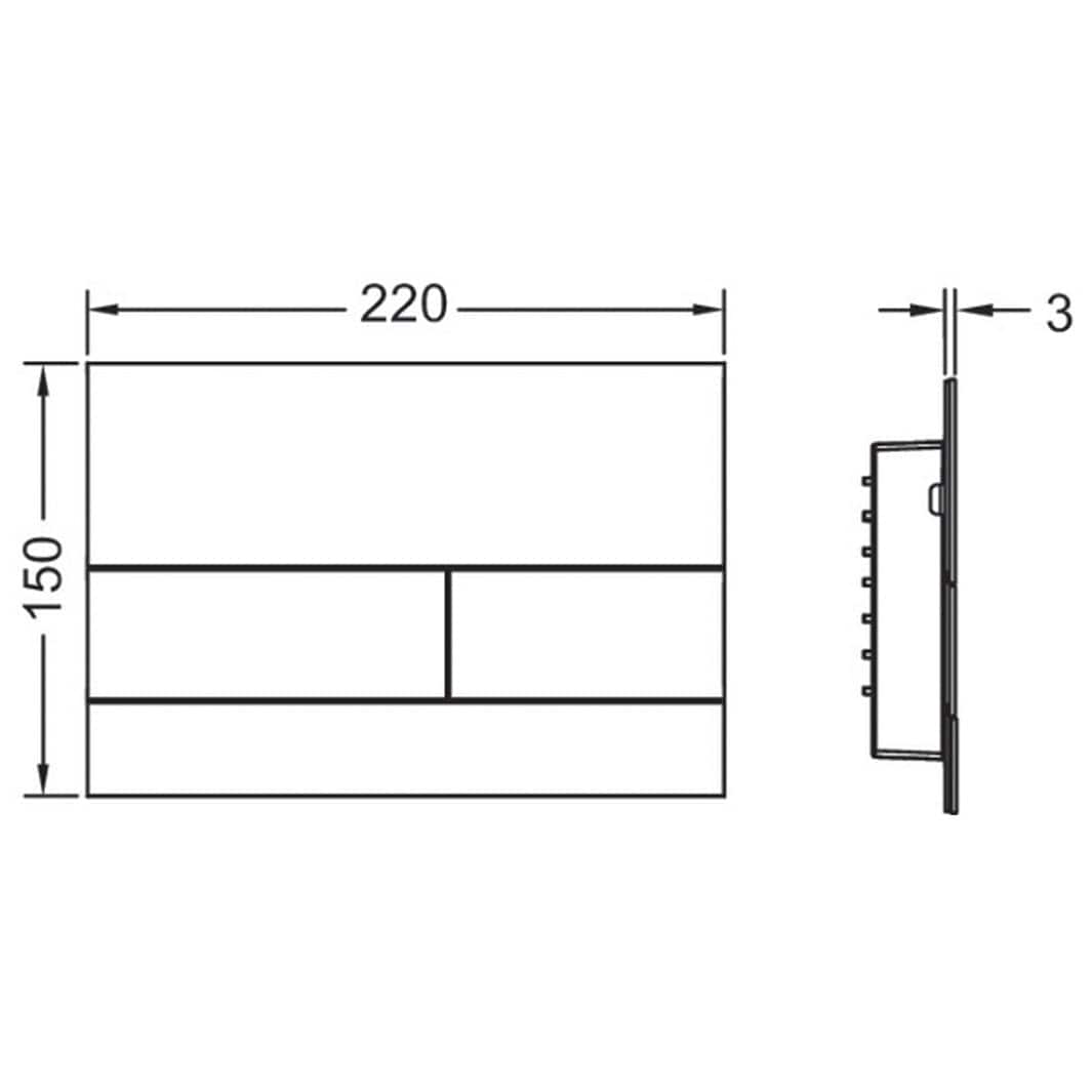 TECEsquare II Betjeningsplate Metall Tece Betjeningsplate og trykknapper