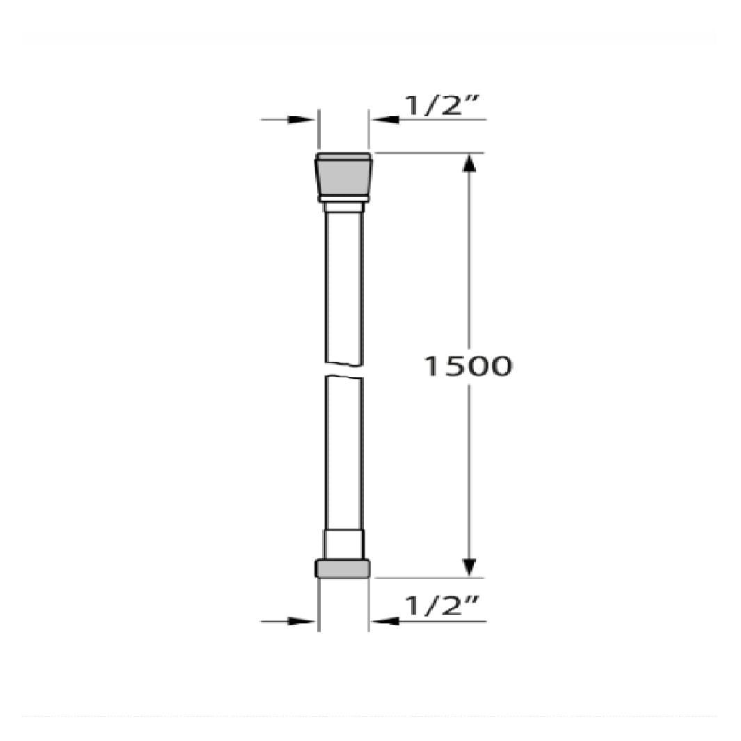 Tiger Basic dusjslange 150cm hvit Hvit Tiger Dusjslange CO-T523501