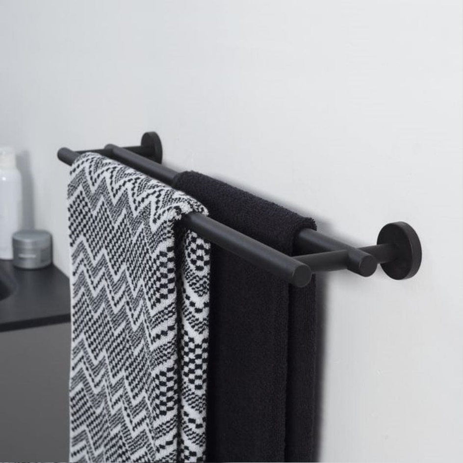 Tiger Boston dobbel håndklestang 60 matt sort Svart matt Tiger Håndkleholder CO-T308612
