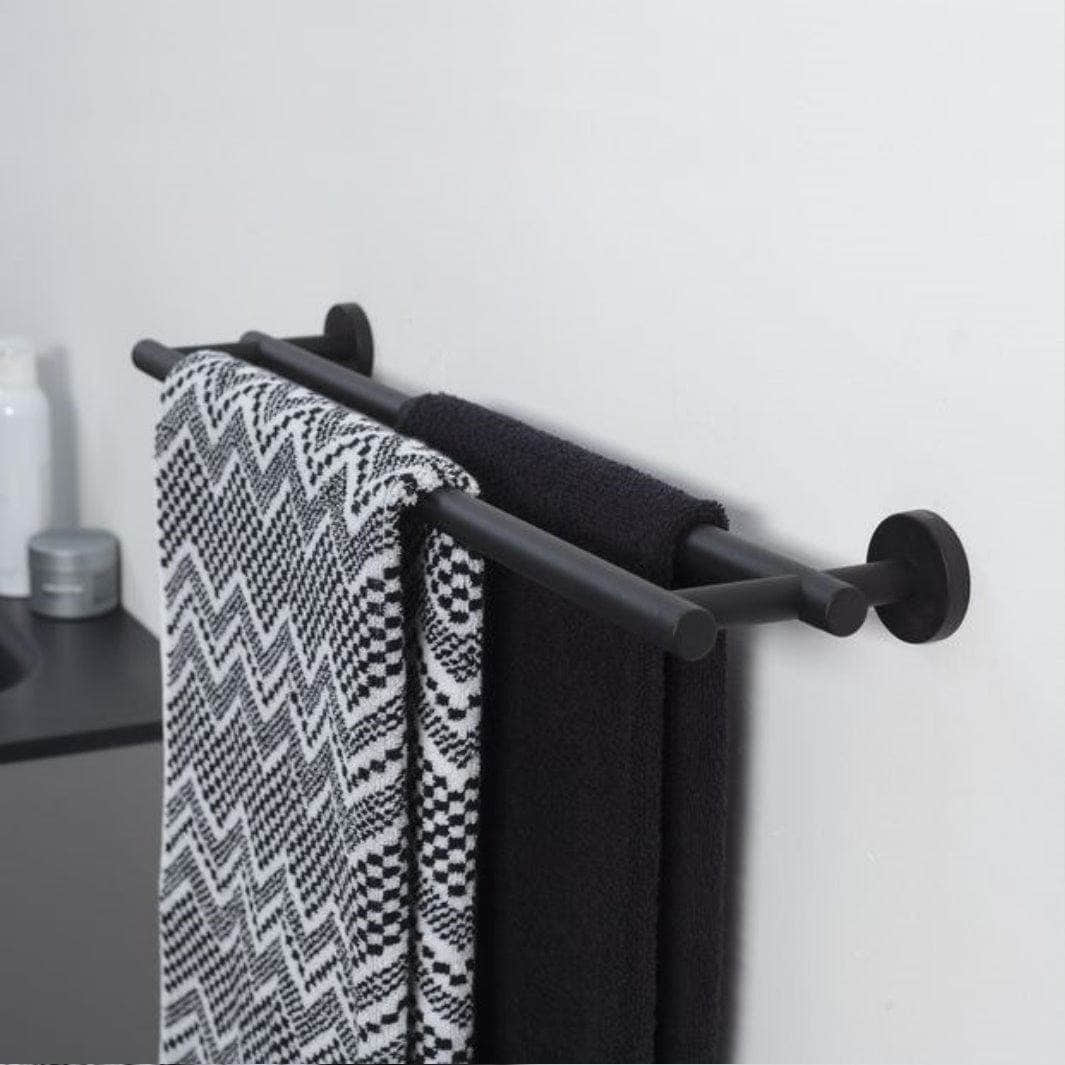Tiger Boston dobbel håndklestang 60 matt sort Svart matt Tiger Håndkleholder CO-T308612