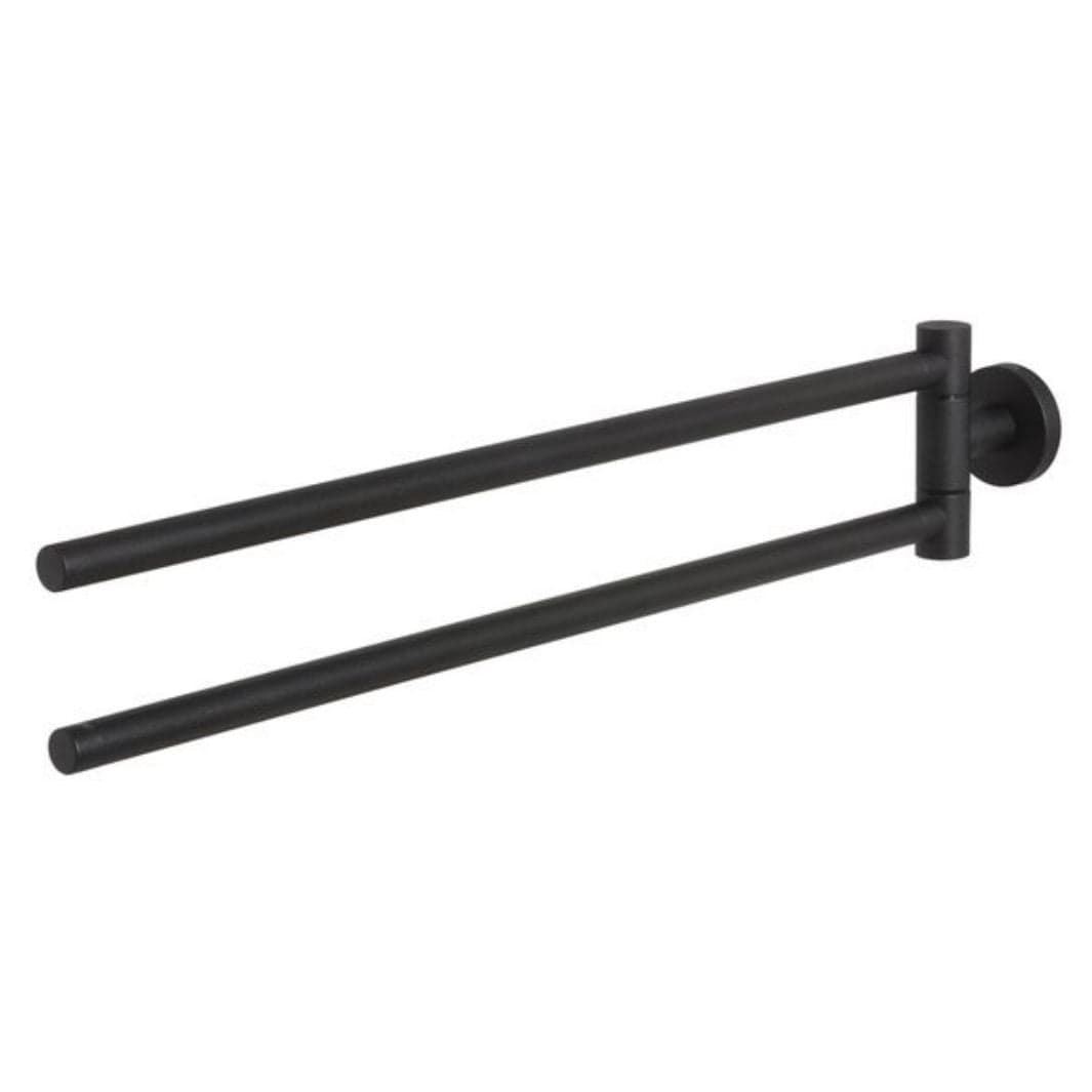 Tiger Boston håndklestang svingbar Svart matt Tiger Håndkleholder CO-T308712