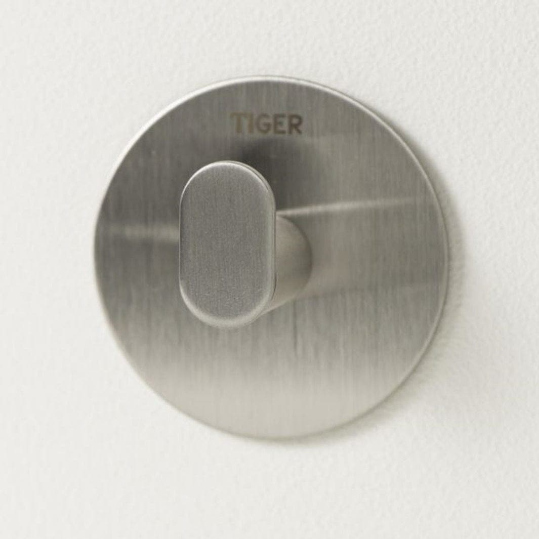 Tiger Pull krok selvklebende matt børstet Matt krom Tiger Knagger CO-T164732