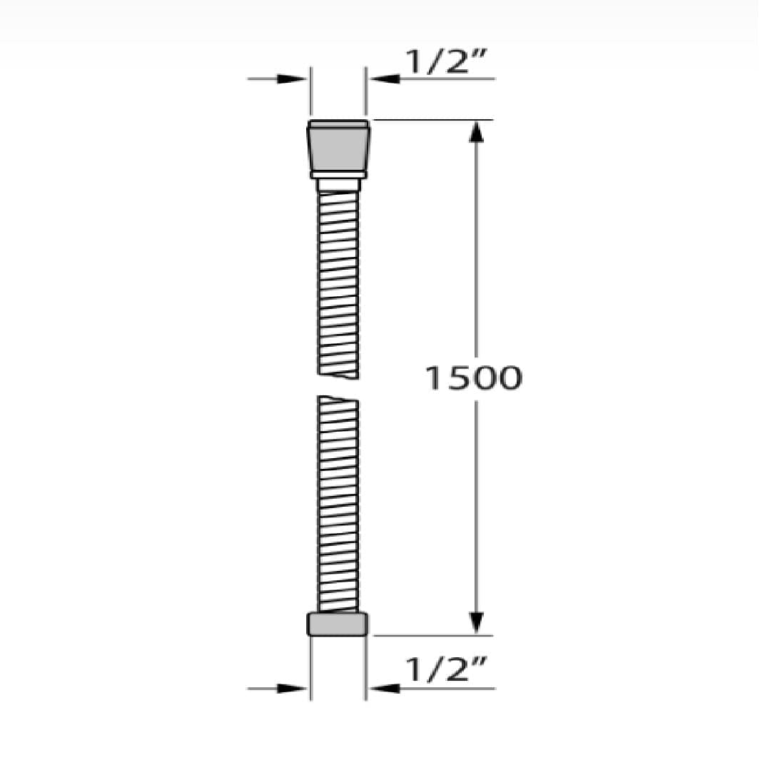 Tiger Ultra dusjslange 150cm matt sort Svart matt Tiger Dusjslange CO-T522912