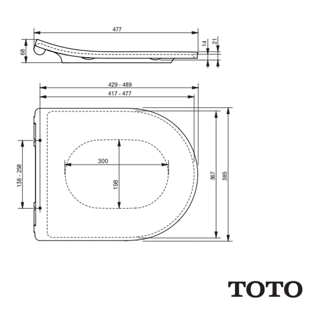 Toto RP Toalettsete hvit - Soft-close Hvit Toto Toalettsete KO-TC513Q