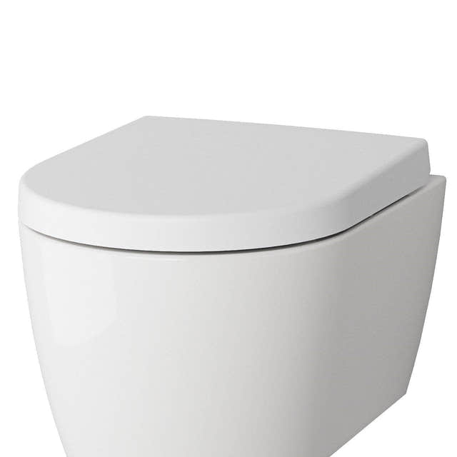 VikingBad Aida Kompakt Standard Toalettsete hvit - Soft-close Hvit VikingBad Toalettsete VB-005553