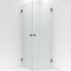VikingBad EMIL Dusjhjørne Rett H200cm Sølv / 70x70cm / Klart glass VikingBad Dusjhjørne VB-114417