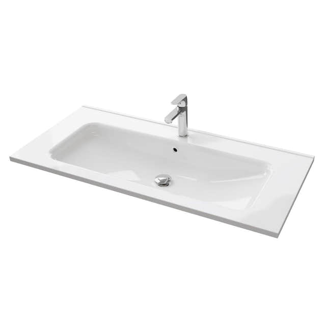 VikingBad IDA D46 Thin Møbelservant B60-180cm - H2cm Hvit / 100cm VikingBad Møbelservant VB-007860