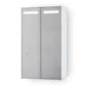 VikingBad Ida Speilskap B50-120cm m/LED og Stikk - innvendig speil Hvit matt / 50cm VikingBad Speilskap VB-111707