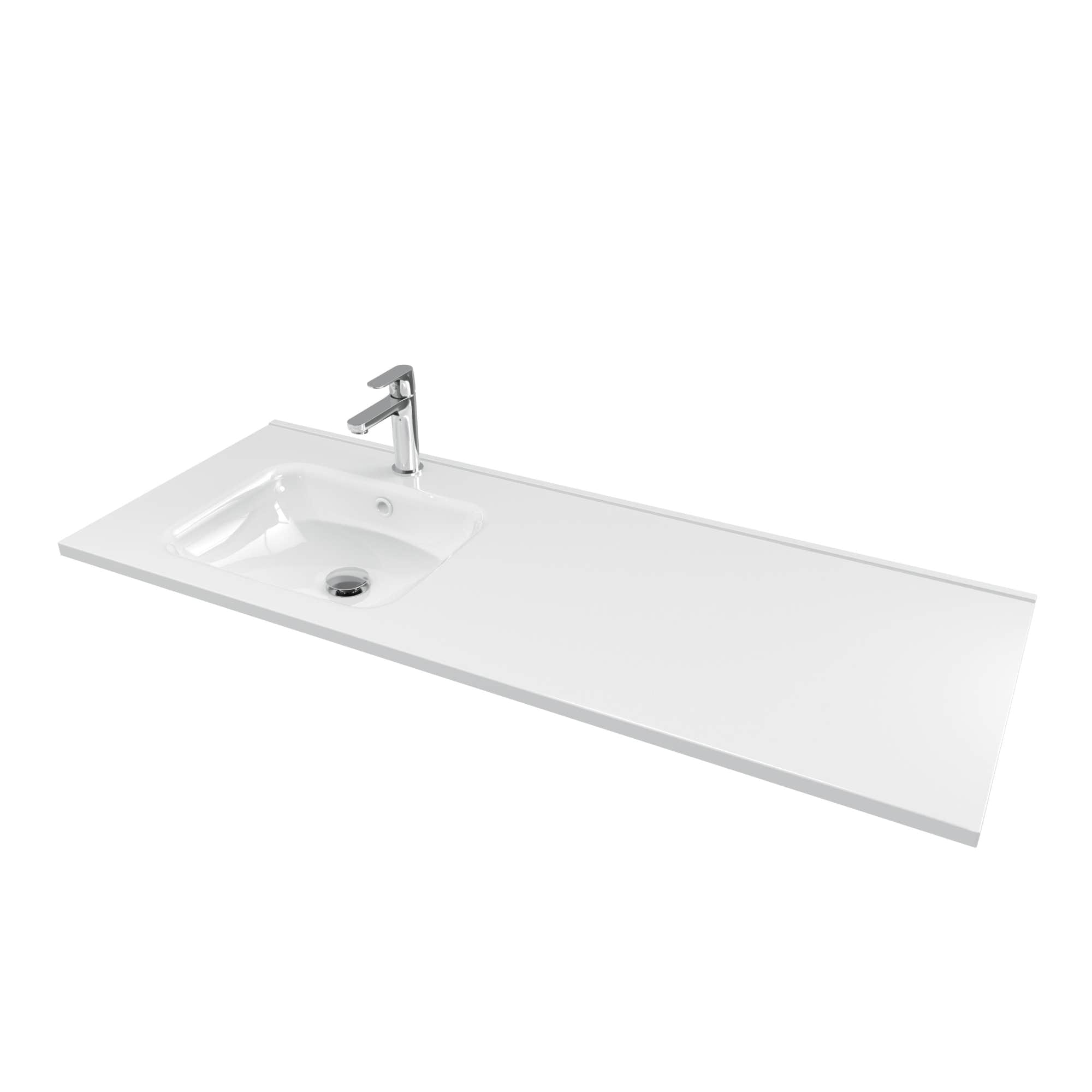 VikingBad INA D46 Thin Møbelservant B60-180cm - H2cm Hvit / 120cm venstre VikingBad Møbelservant VB-011915
