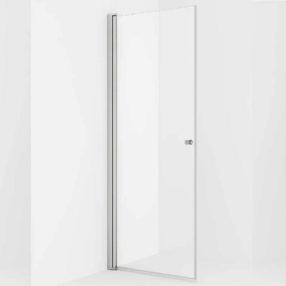 VikingBad Liam Dusjdør Rett H195cm Sølv / 70cm / Klart glass VikingBad Dusjdør VB-001374-01