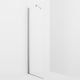 VikingBad Liam Glassfelt Rett H193cm Sølv / 20cm / Klart glass VikingBad Dusjvegg VB-003731-01