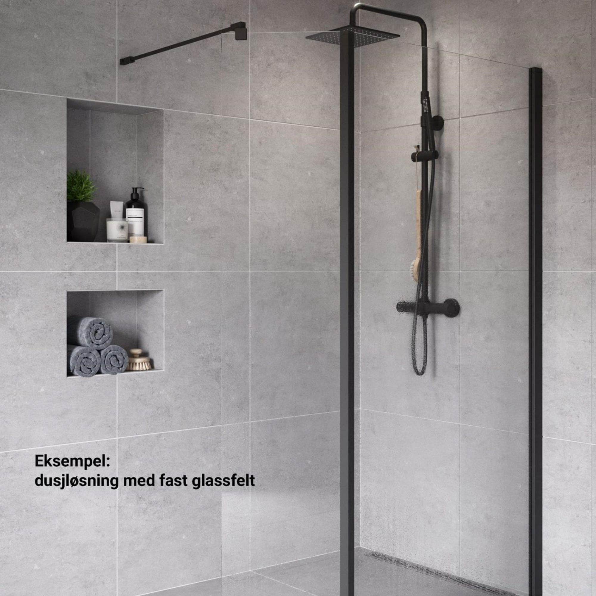VikingBad Liam Glassfelt Rett H193cm VikingBad Dusjvegg